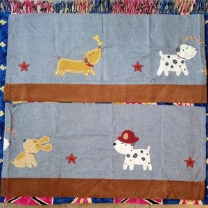 2 Set Baby Puppy Denim Corduroy Valance Curtain
